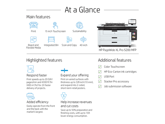 HP 5200 pro at a glance